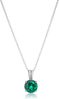 Sterling Silver May Birthstone Pendant Necklace 18in - Timeless