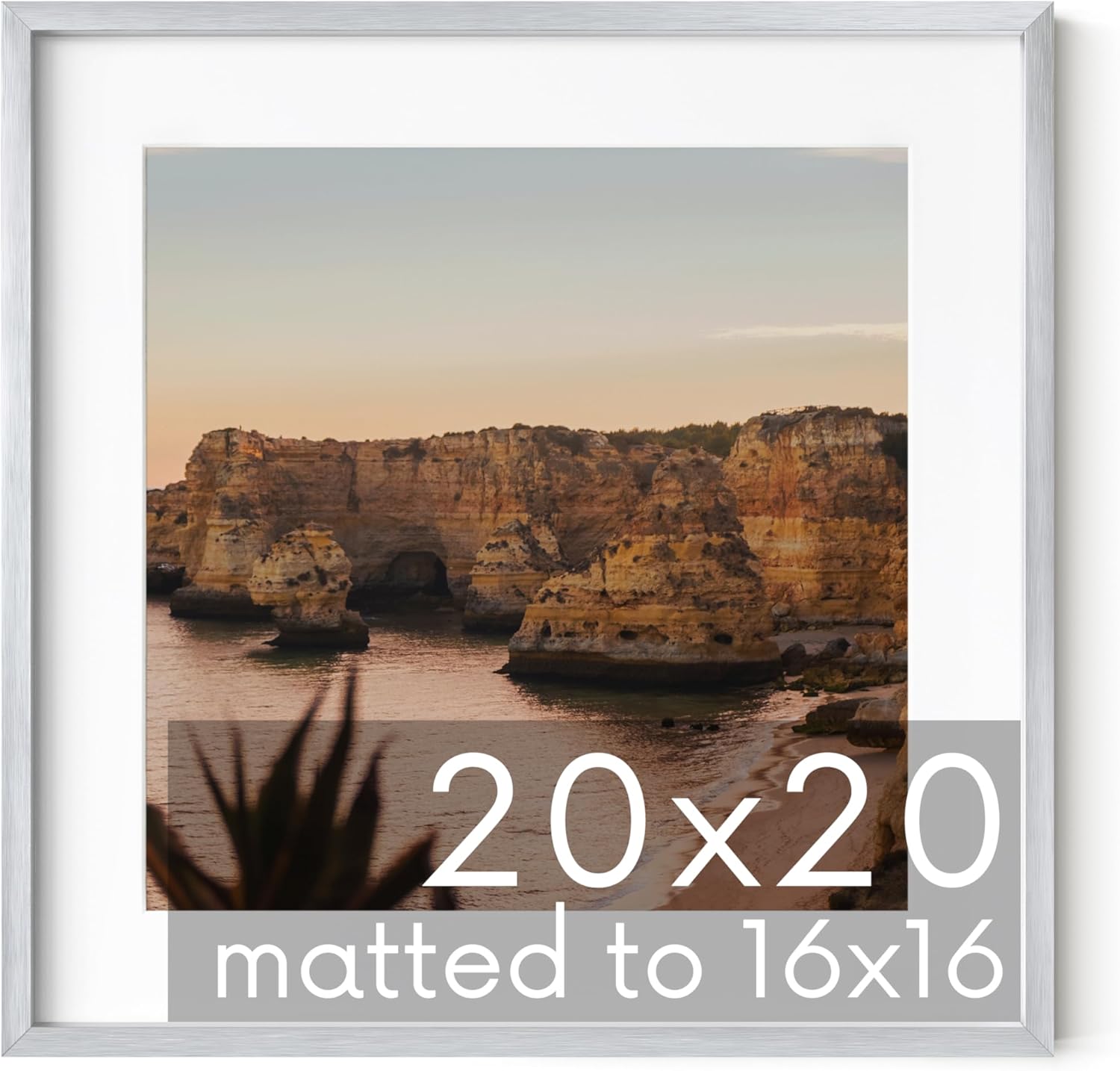 20x20 Silver Metal Picture Frame - Premium Aluminum Design