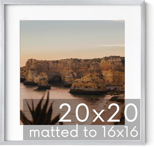 20x20 Silver Metal Picture Frame - Premium Aluminum Design