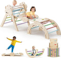 COSYLAND Pikler Triangle Set - 8 in 1 Large Montessori Climber