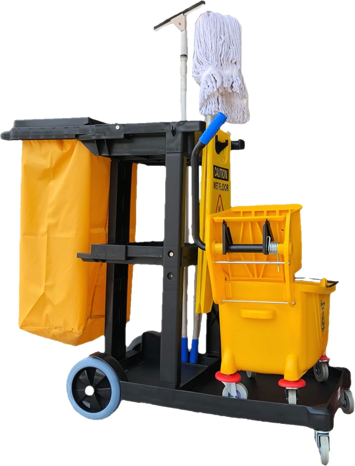 SIMPLI-MAGIC Janitorial Cart with 330 lbs Capacity and Wheels
