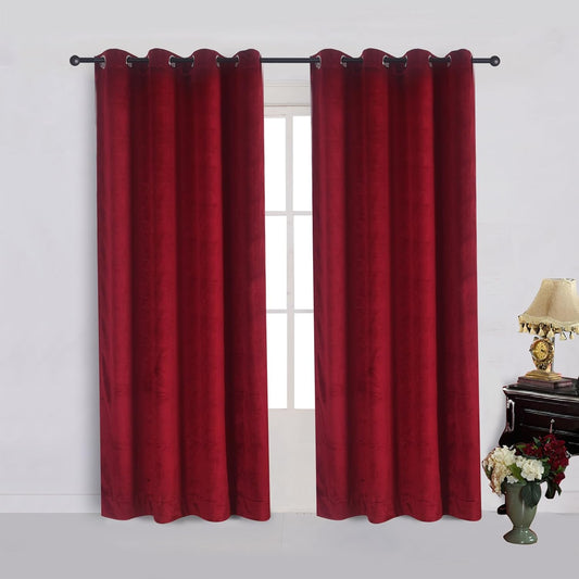 Classic Blackout Velvet Curtains for Home Theater and Bedroom