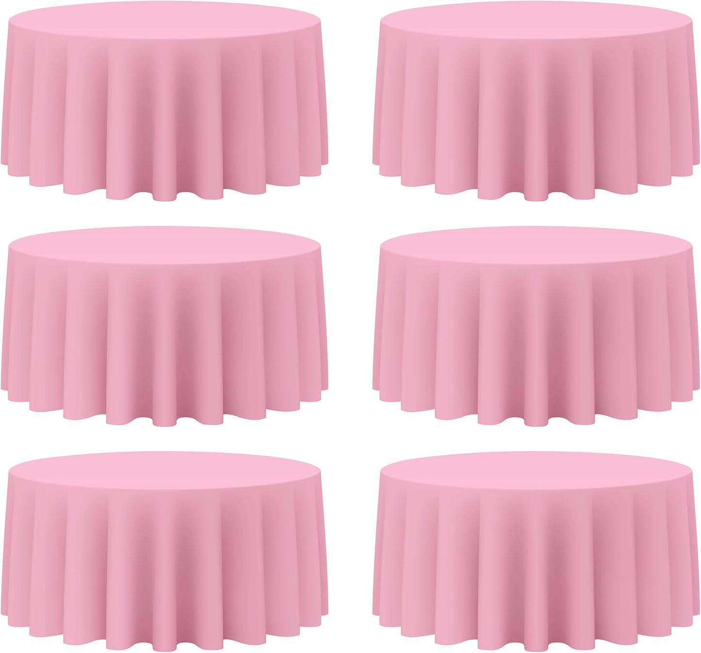 Premium 132 Inch Pink Round Tablecloths for Elegant Events