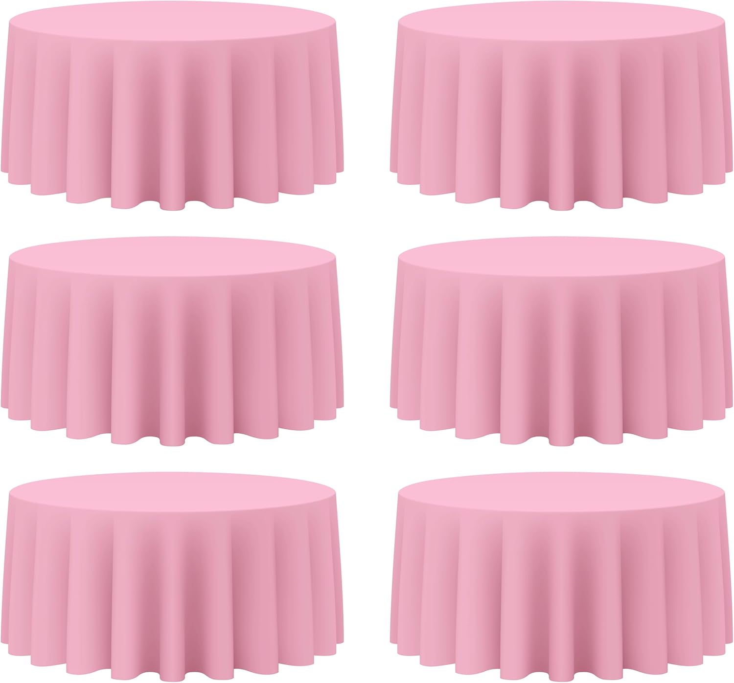 Premium 132 Inch Pink Round Tablecloths for Elegant Events