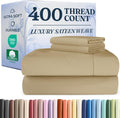 400 Thread Count Cotton Sheet Set King Size - Deep Pocket Comfort