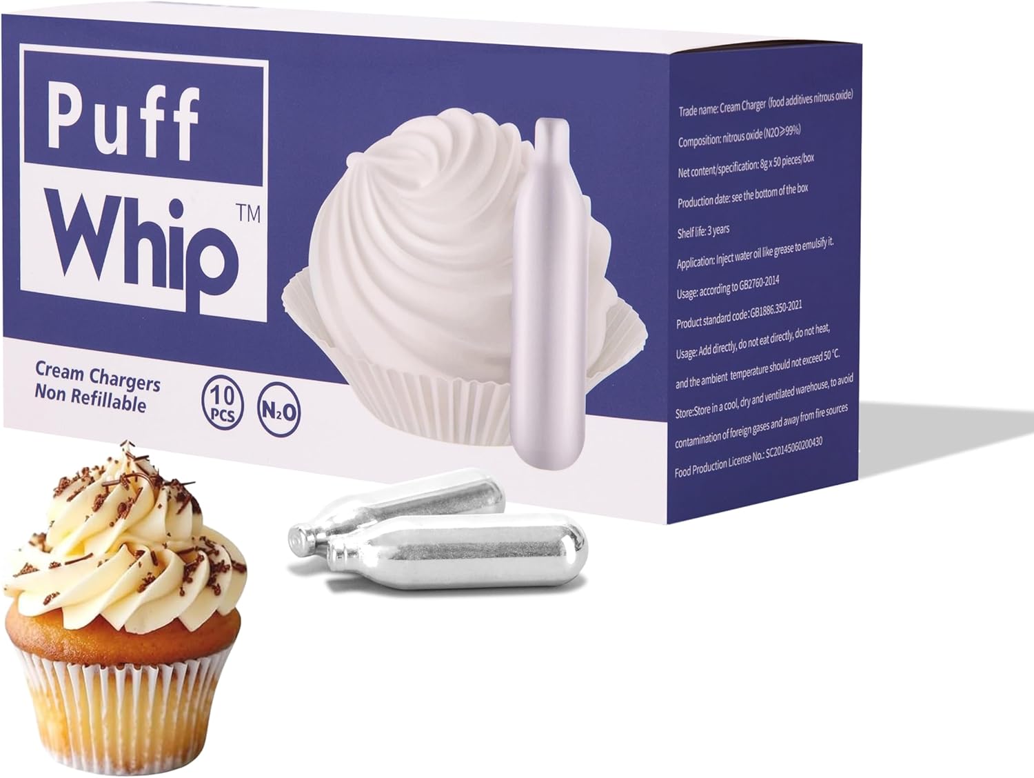 Whipped Cream Charger 8g Premium Stainless Steel Cartridges