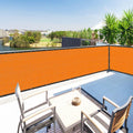 Houssity Orange 2 ft x 66 ft Balcony Deck Privacy Screen - Durable