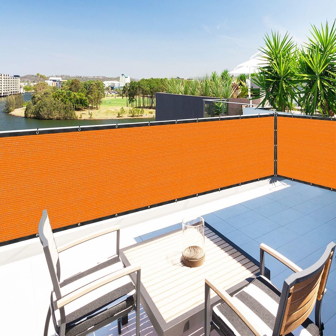 Houssity Orange 2ft x 66ft Privacy Screen for Decks and Patios