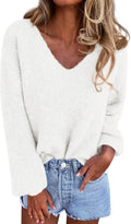 KIRUNDO Oversized V Neck Sweater for Women - Cozy Fall Knit Women's