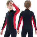 Kids Wetsuit Top Jacket for Boys Girls Toddler Youth - Front Zipper