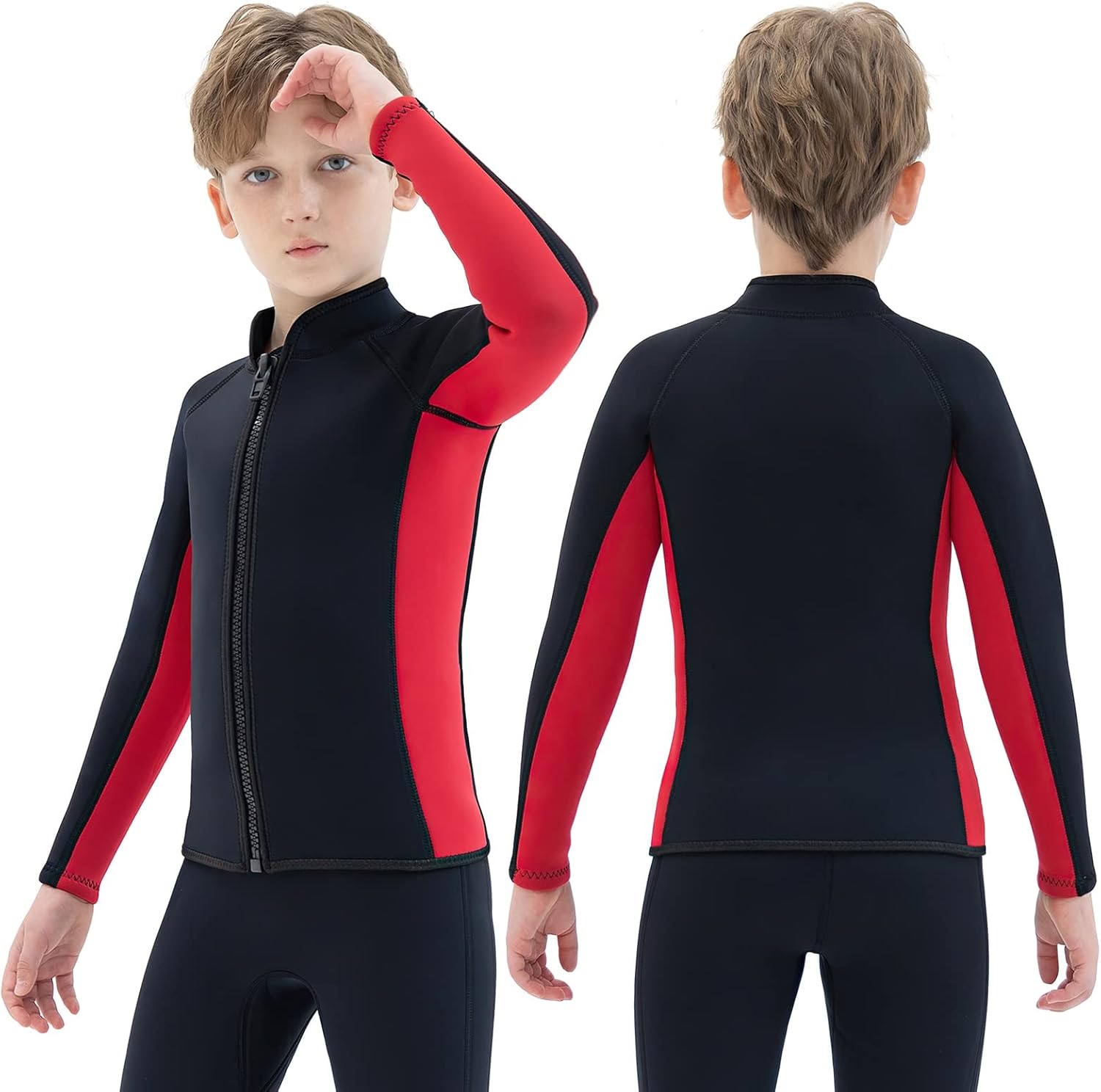 Kids Wetsuit Top Jacket for Boys Girls Toddler Youth Swim