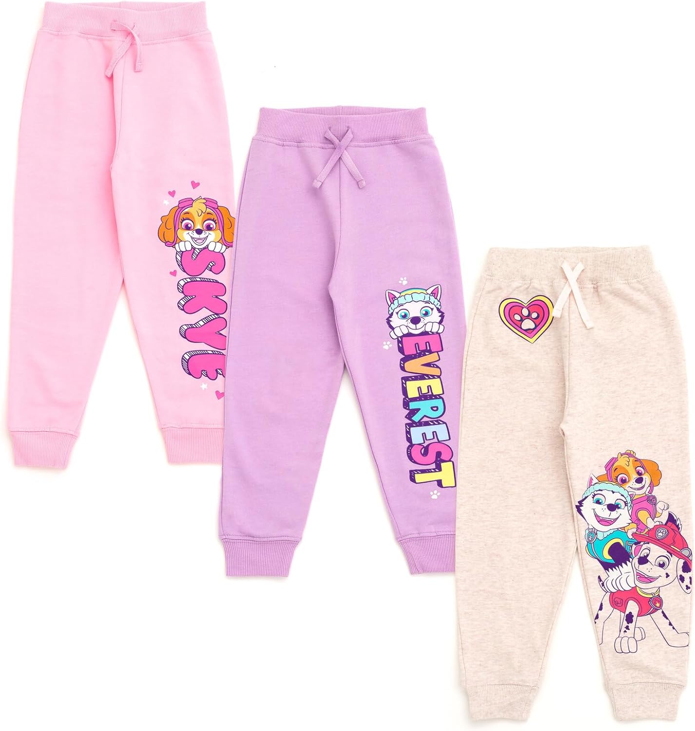 Paw Patrol Fleece Jogger Pants for Toddlers and Kids - 3 Pack