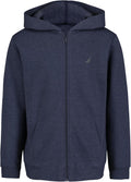 Nautica Boys' Zip Up Hoodie Sweatshirt - Lightweight Fleece Comfort