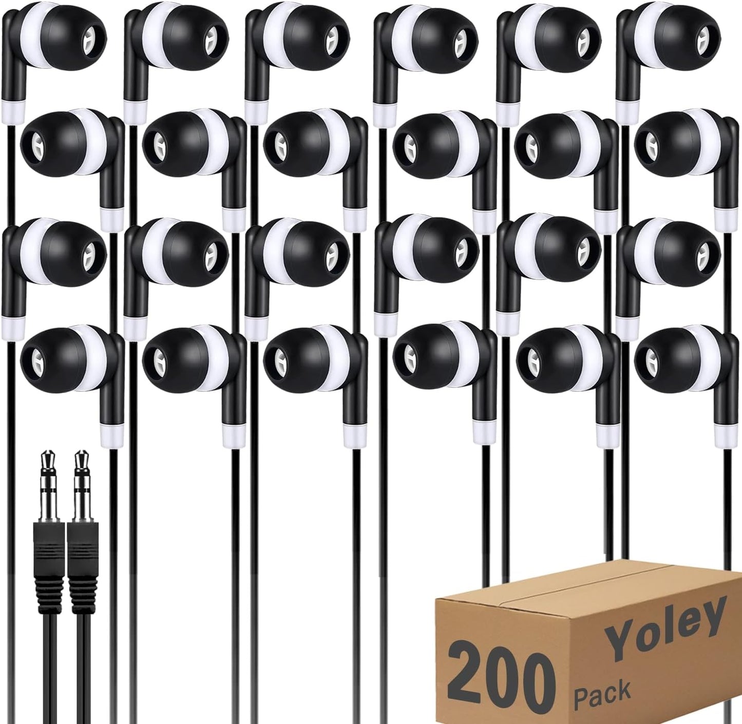 200 Packs Classroom Earbuds Bulk Headphones for Kids School
