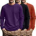Men's Big and Tall Long Sleeve Cotton Tee 3-Pack (Style 8HQJ)