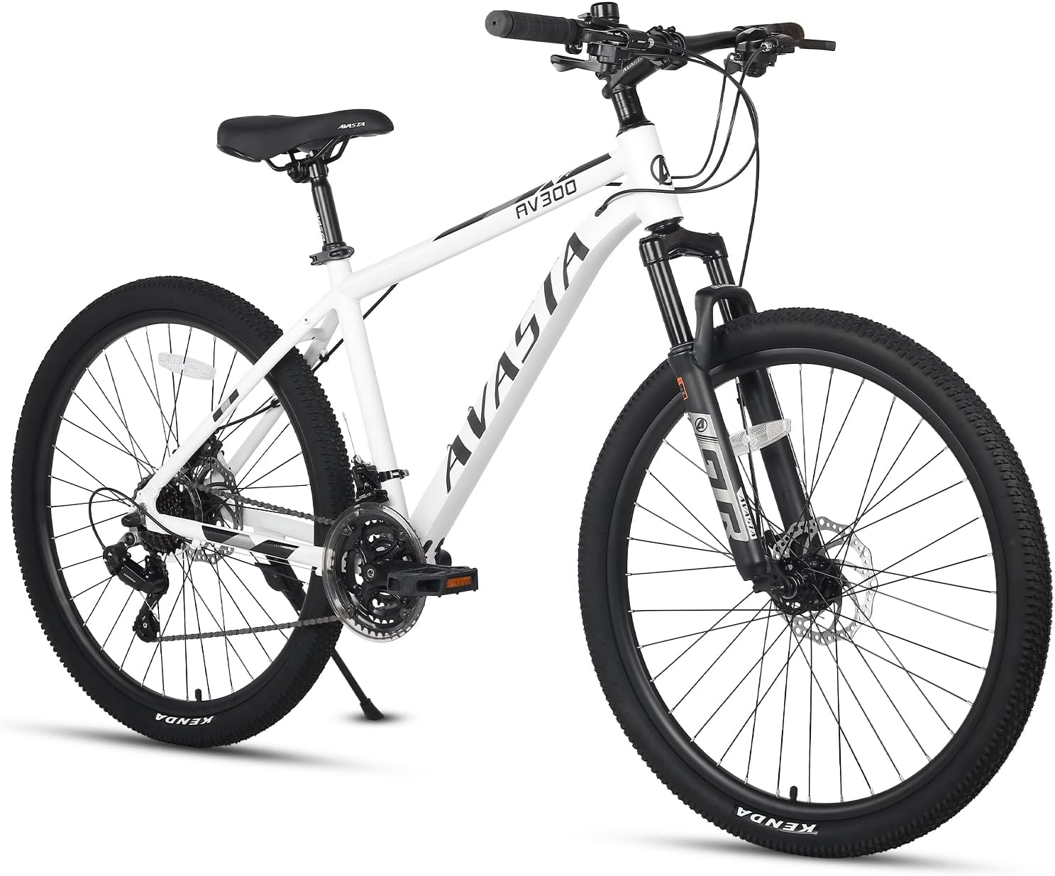 AVASTA AV300 Mountain Bike: 21-Speed, Aluminum Frame, Dual Brakes