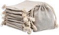 Double Canvas Drawstring Bag 50pcs - Reusable Cotton Gift Sachet Pack