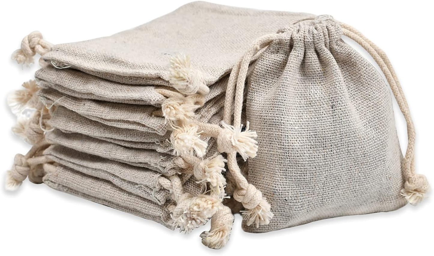 Calary 50pcs Double Canvas Drawstring Bag for All Your Needs