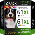 61XL Ink Cartridge Combo Pack Replacement for HP Printers - High Yield