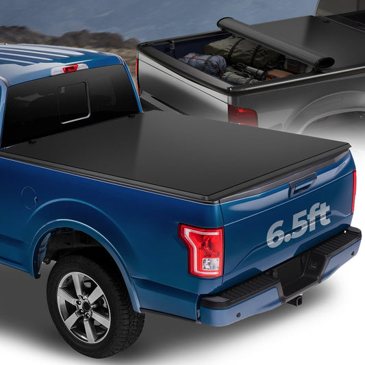 Auto Dynasty Soft Roll-up Truck Bed Tonneau Cover for Ford F-150