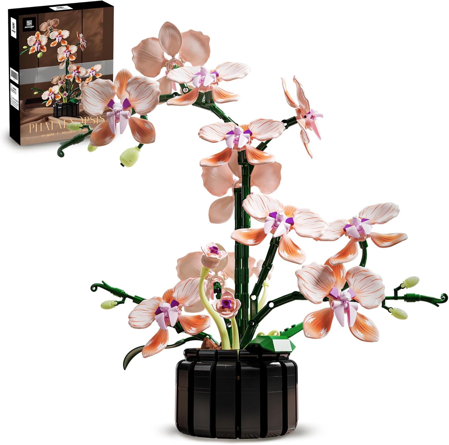 Orchid Building Sets Artificial Flowers Plant Gifts for Her