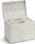 Vlando 4 Layer Large Jewelry Box - Spacious Modern Organizer