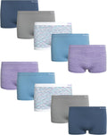 Reebok Girls' Boyshorts Underwear 10 Pack - Soft Seamless Comfort