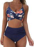 Wrap High Waisted Bikini Set Women Push Up Two Piece - Flattering Fit