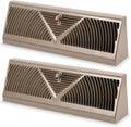 Baseboard Register Vent 18 in 2 Pack - Adjustable Brown Covers