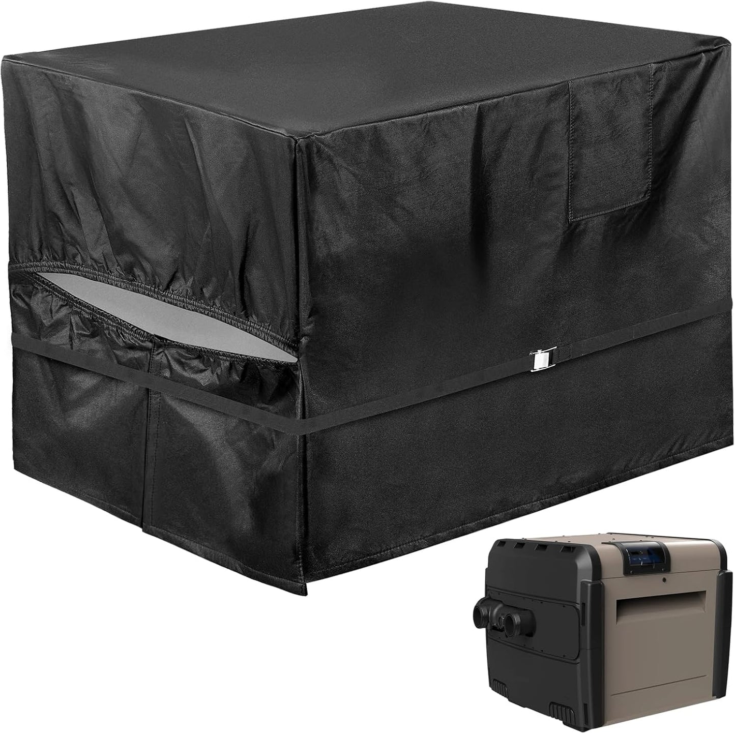 PAMASE Thick Fleece Pool Heater Cover for Winter Protection
