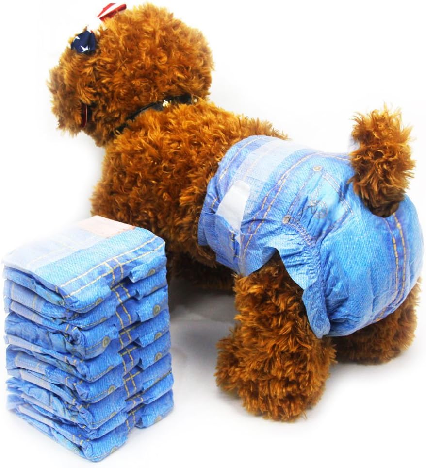 Dono Jeans Disposable Dog Diapers - Super Absorbent & Soft, 24pcs