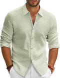 Mens Wrinkle Free Stretch Button Down Shirt - Modern Fit Casual PJ