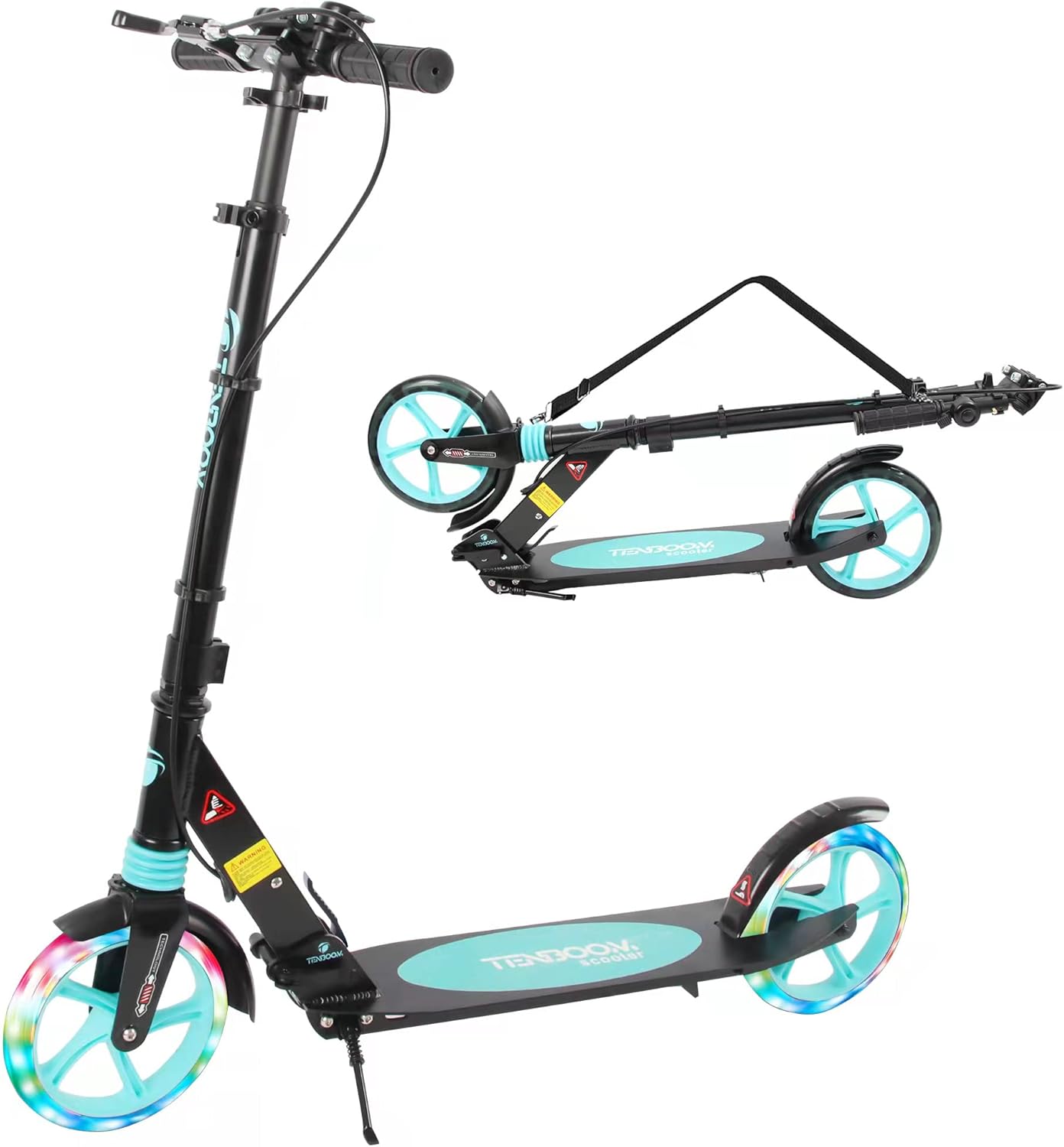 TENBOOM Kick Scooter for Ages 8+ with Adjustable Handlebars