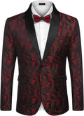 Mens Floral Tuxedo Jacket Paisley Shawl Lapel - Statement Dinner Men's