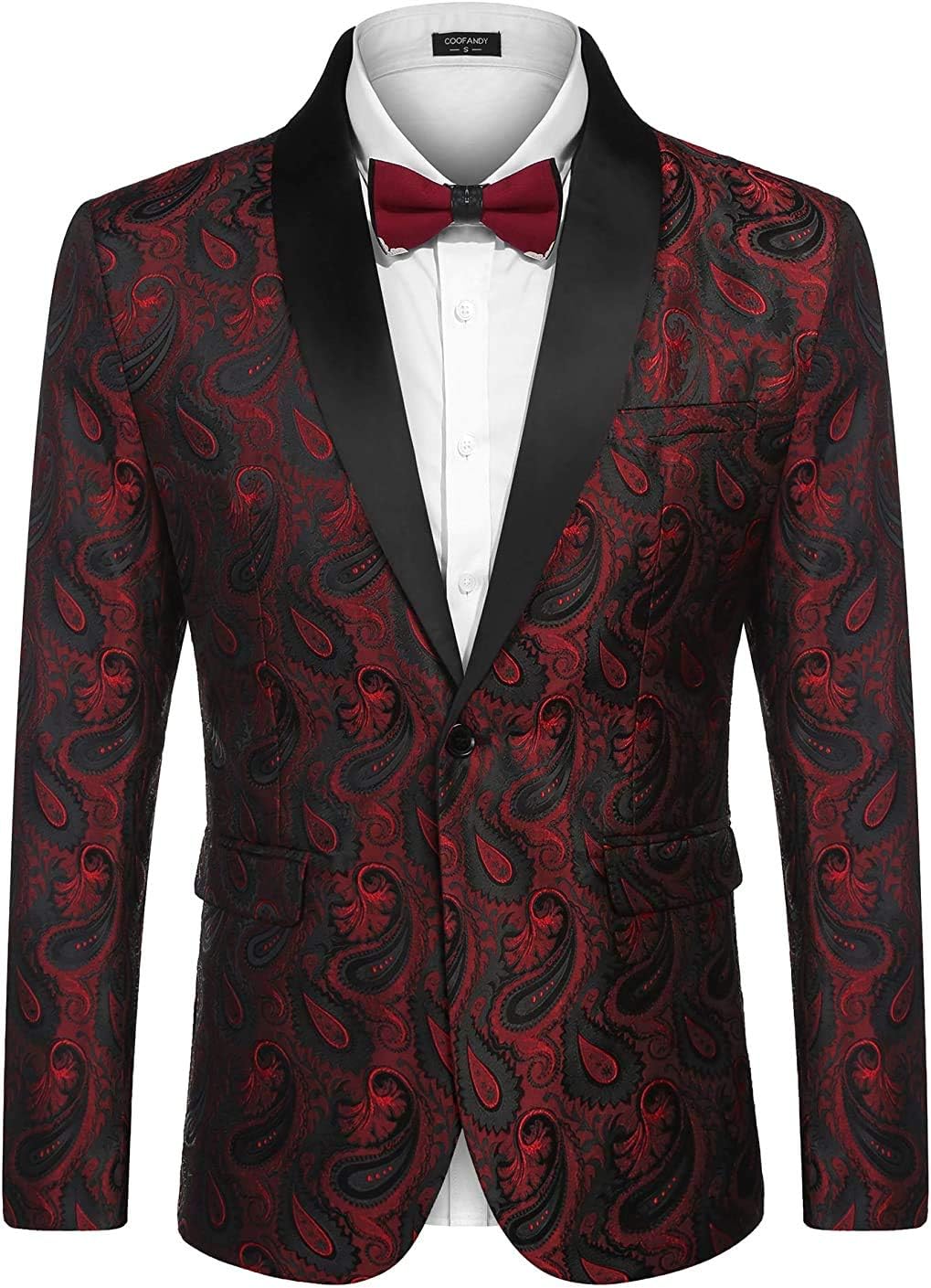Stylish Floral Tuxedo Jacket for Men - Perfect for Events