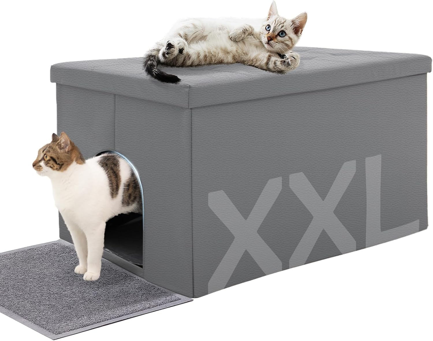 MEEXPAWS Cat Litter Box Enclosure Furniture for Privacy & Style