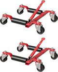 Mechanical Car Wheel Dolly Jack Set of 2 - Heavy Duty 3000 Lbs
