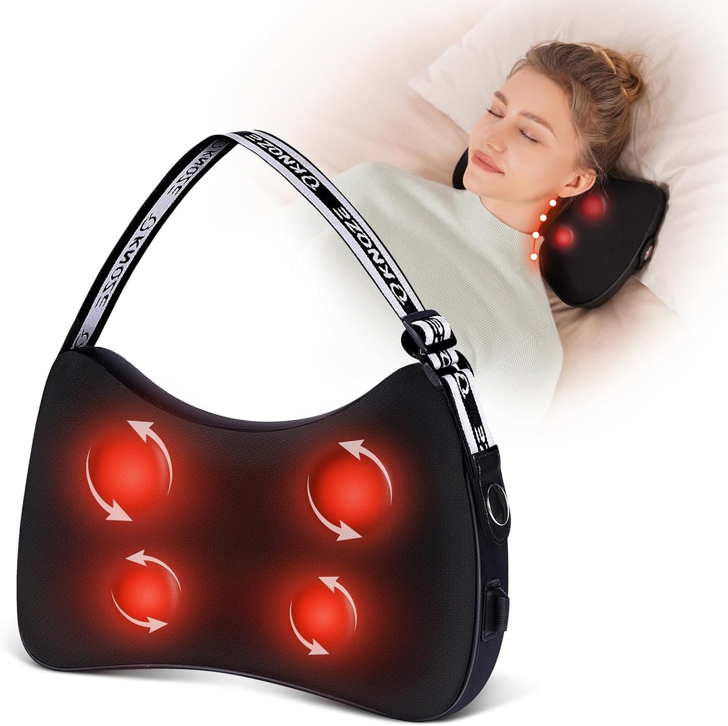 Shiatsu Back Massager with Heat for Pain Relief and Relaxation