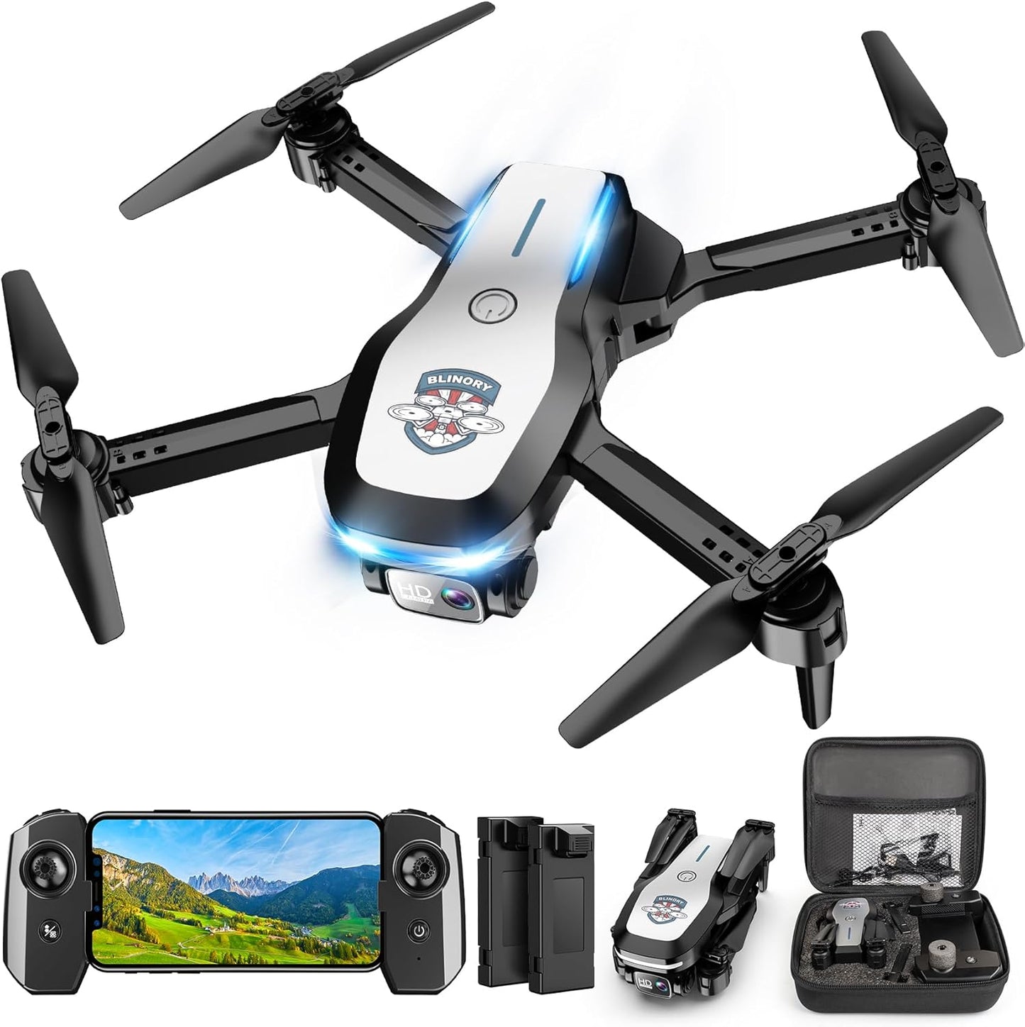 1080P Camera Drone for Beginners | Foldable | Altitude Hold | Take Off/Land | Trajectory Flight | 3D Flip | Gravity Control