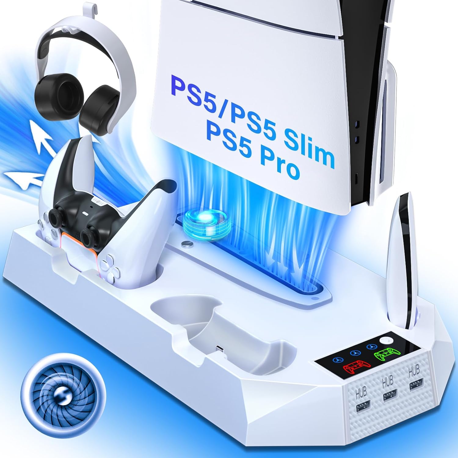 PS5 Slim Cooling Stand & Charger Hub
