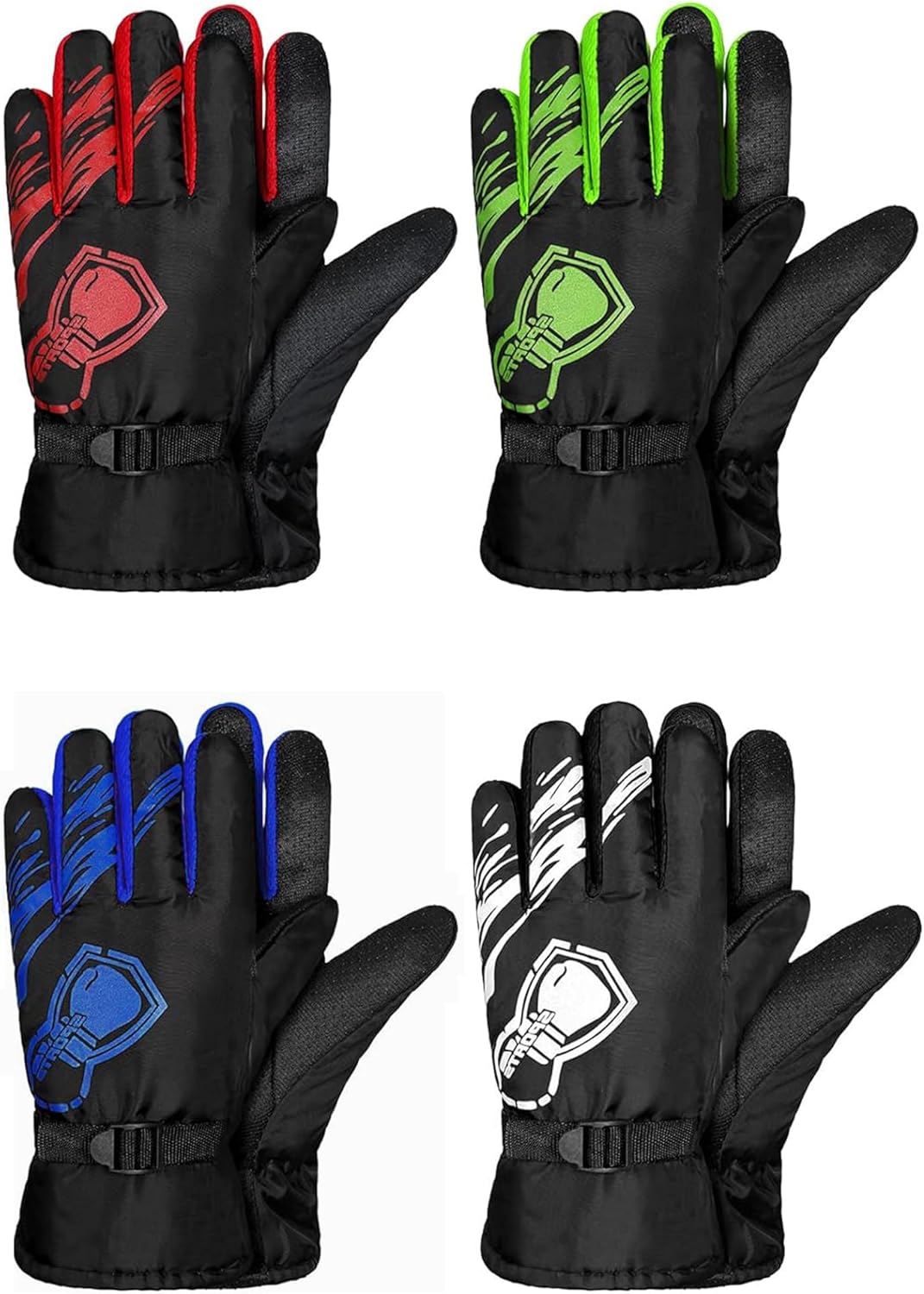 Yaomiao Kids Waterproof Winter Ski Gloves