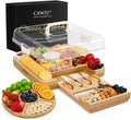 Premium Charcuterie Board with Lid Bamboo Cheese Board Set - Elegant