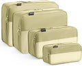 4 Set Compression Packing Cubes for Travel - Space Saving Organizers