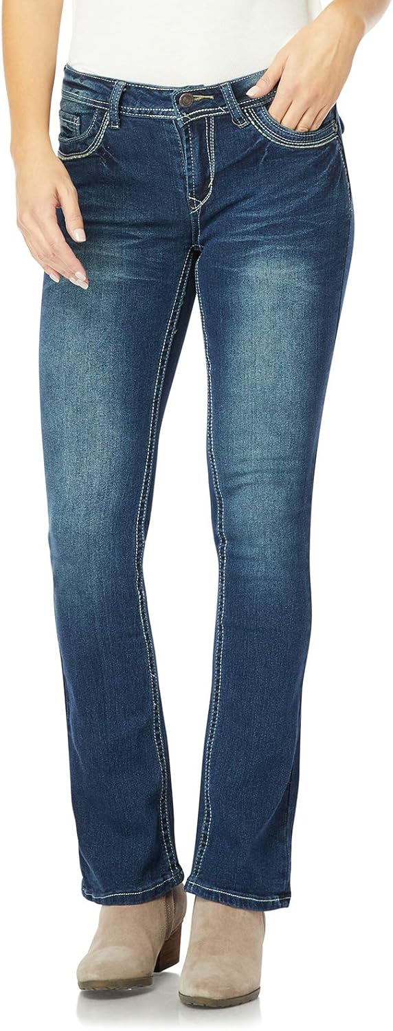 WallFlower Women's Legendary Bootcut Mid-Rise Jeans for All Sizes