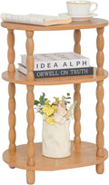 MaxSmeo End Table Small Side Table for Small Spaces - Compact 3-Tier