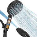 Handheld Shower Head with Filter Matte Black - High Pressure, 10 Modes