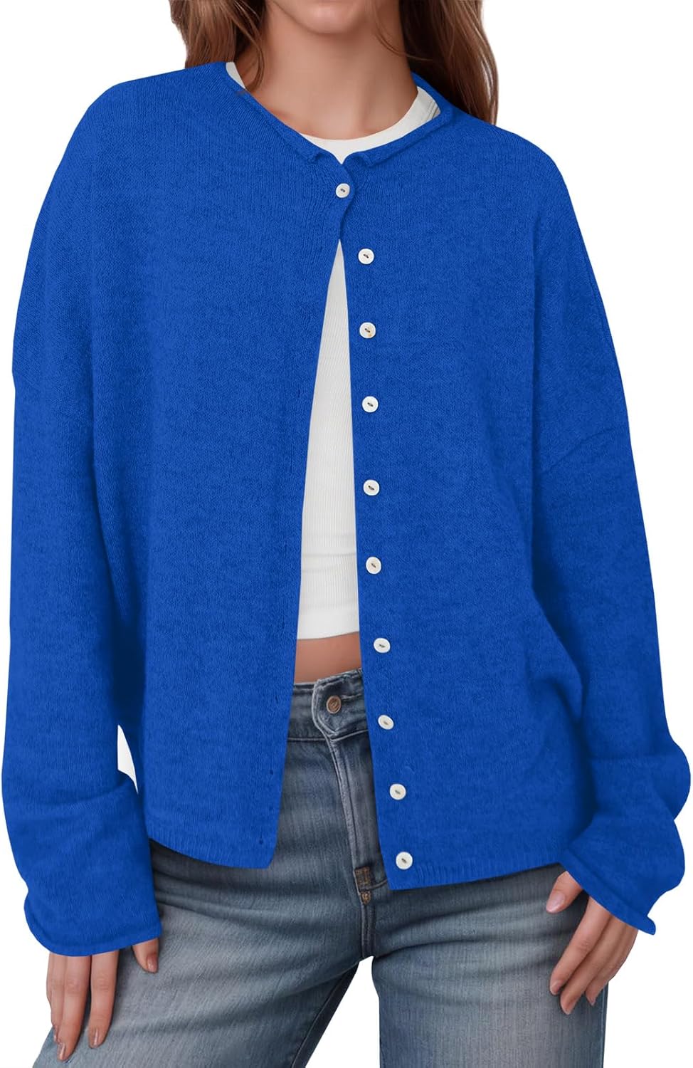 Saodimallsu Womens Button Up Cardigan Sweaters for Fall Style