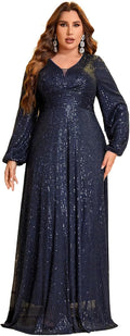 Plus Size Sequin Dress Maxi for Women - Elegant Evening Wear