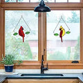 Northern Cardinal Stained Glass Window Hangings - Memorial Suncatchers