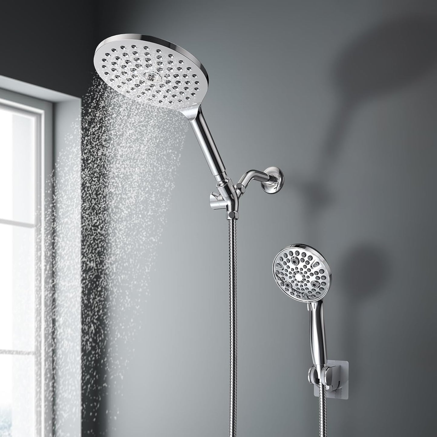 7.5 Dual Rotatable Shower Head with Handheld Combo for All